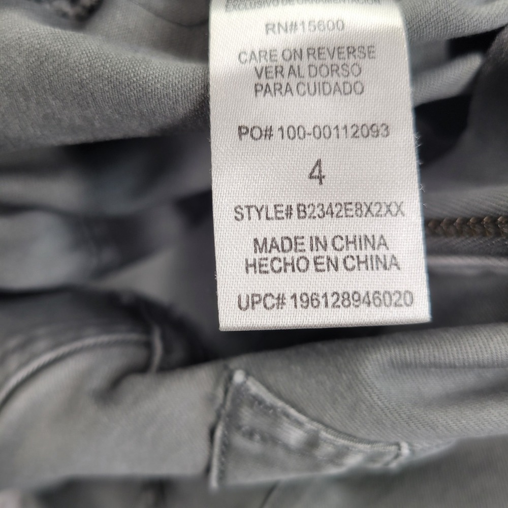 DEMOCRACY Pants Size 4 Gray Mid Rise Roll Cuff Cargo Utility "Ab" Tech - Picture 10 of 16
